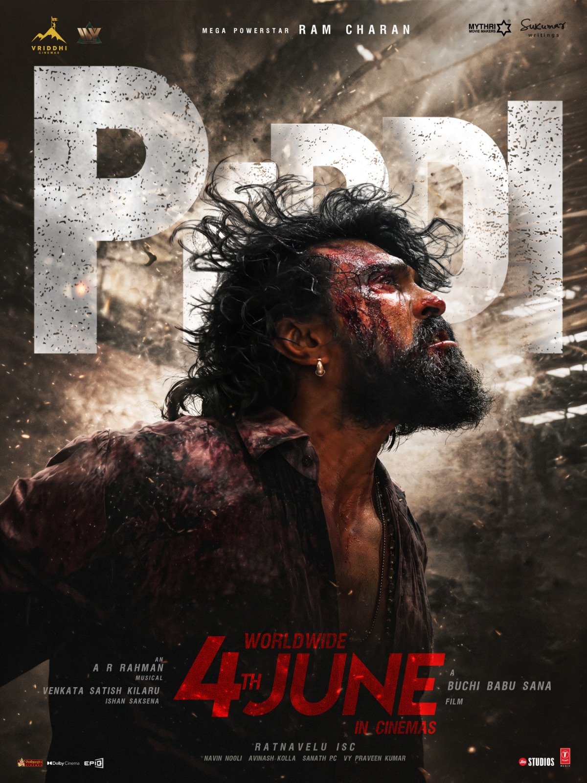 ராம்சரண் நடிப்பில் உருவாகியுள்ள “பெத்தி” திரைப்படம் ஜூன் 4 ஆம் தேதி வெளியாகிறது !